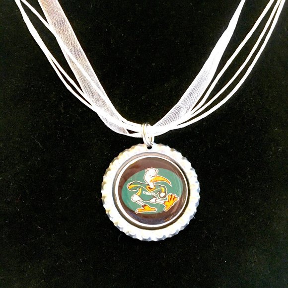 University of Miami HURRICANES Handmade Necklace *NEW* - Picture 1 of 1